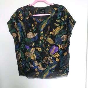 Lanvin River 2009 Glitter Floral Sheer Top